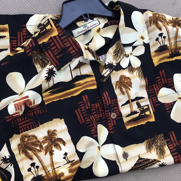 Mens Tommy Bahama Hawaiian Dress Shirt Large - Picture 6 of 6
